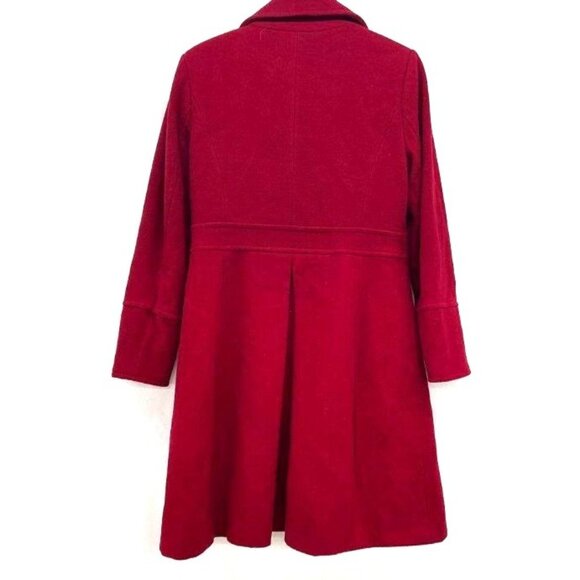 Investments Women's Red Wool Blend Coat Sz 8 - Picture 2 of 4